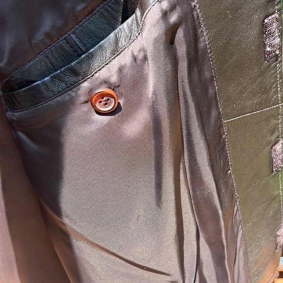 Vintage, Donald Pliner, bomber jacket glove, leather, Italian man size medium - Picture 7 of 9